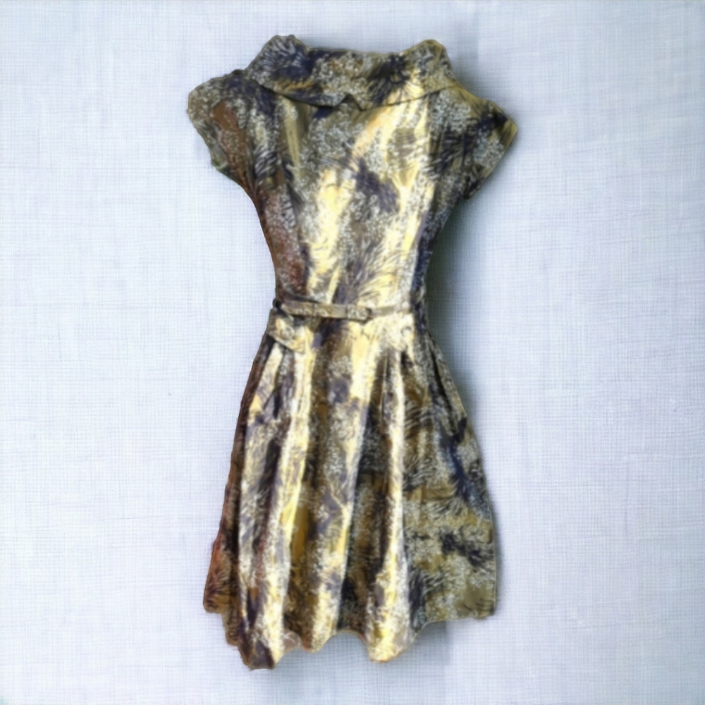 Vintage 1950s Olive Green Prom/Party Dress Size Small Size